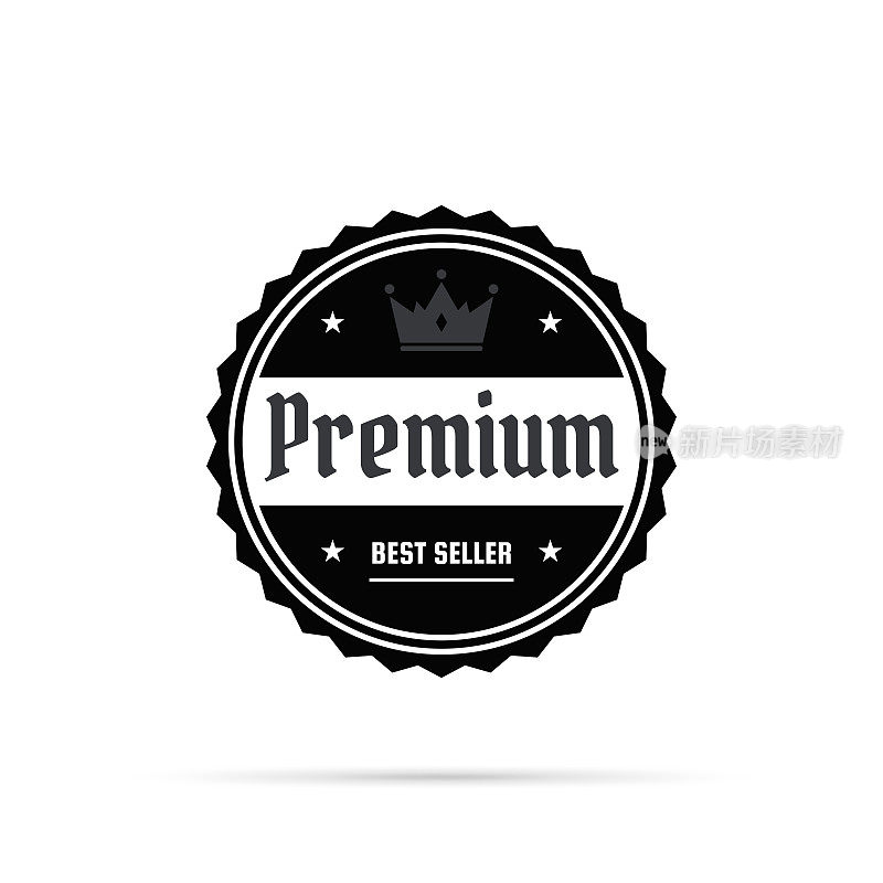 时髦的黑色徽章- Premium，畅销书